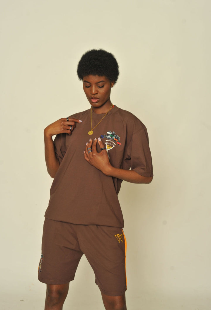 Timeless coffee brown T-shirt and short