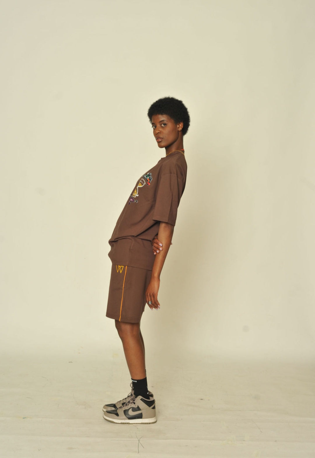 Timeless coffee brown T-shirt and short