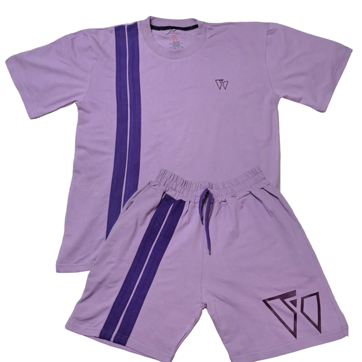 Woiyii Purple Stripes T-shirt and short
