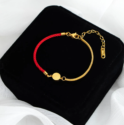 Red Rope Chain Link Bracelet